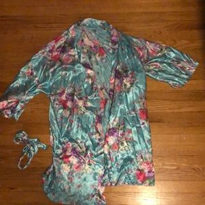 Silk bathrobe